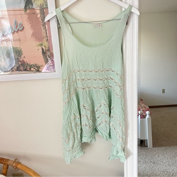 Free People Voile & Lace Trapeze Tunic Top - Picture 4 of 7